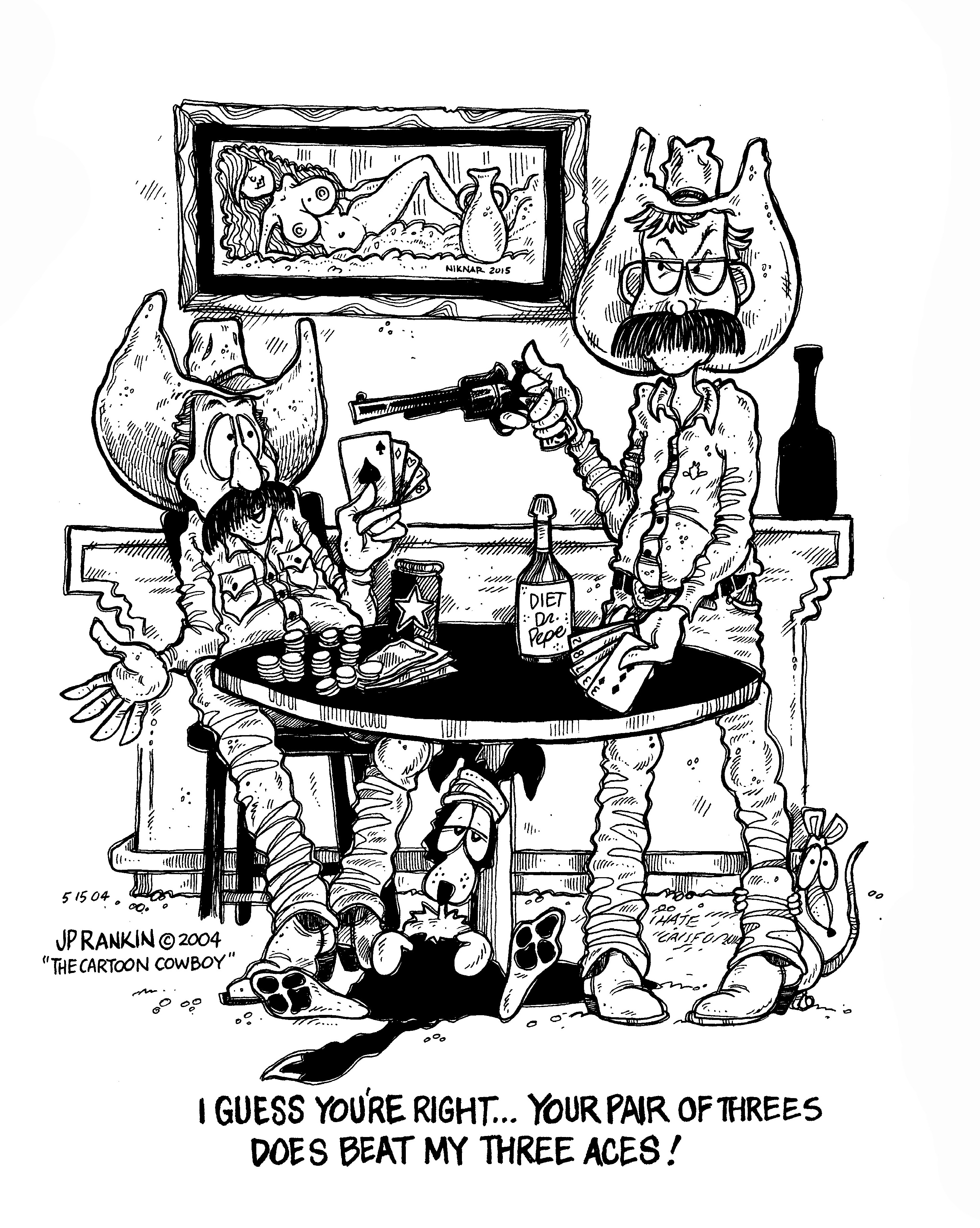 Three Aces Black and White